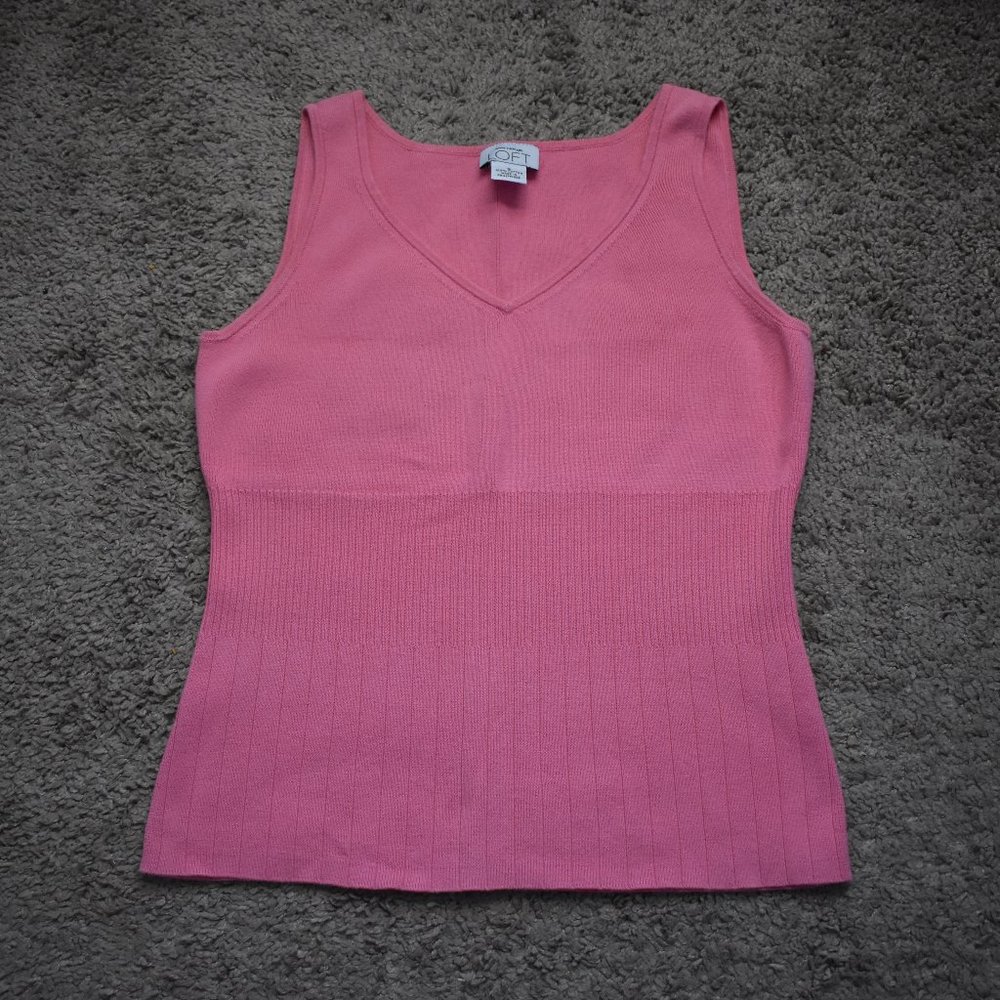 Ann Taylor LOFT- Pink Tank Top Size Small